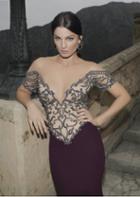 Tarik Ediz - Off Shoulder Long Dress 92745