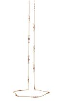 Tresor Collection - Rainbow Moonstoe & Pink Tourmaline Necklace In 18k Yellow Gold