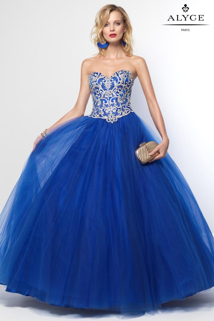 Alyce Paris - 6667 Dress In Royal-gold