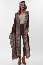 Goddis - Lenox Hooded Scarf In Red Vine