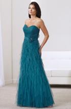 Montage By Mon Cheri - 211927 Long Dress In Teal