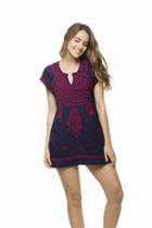 2018 Estivo Swimwear - Hand Embroidered Light Cotton Short Sleeves Short Dress Cu114/ush/69