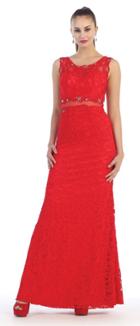 May Queen - Stunning Beaded And Laced Illusion Sweetheart Sheath Dress Mq1295