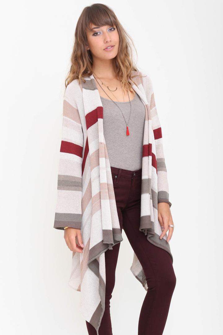 Goddis - Naples Wrap Sweater In Sand City