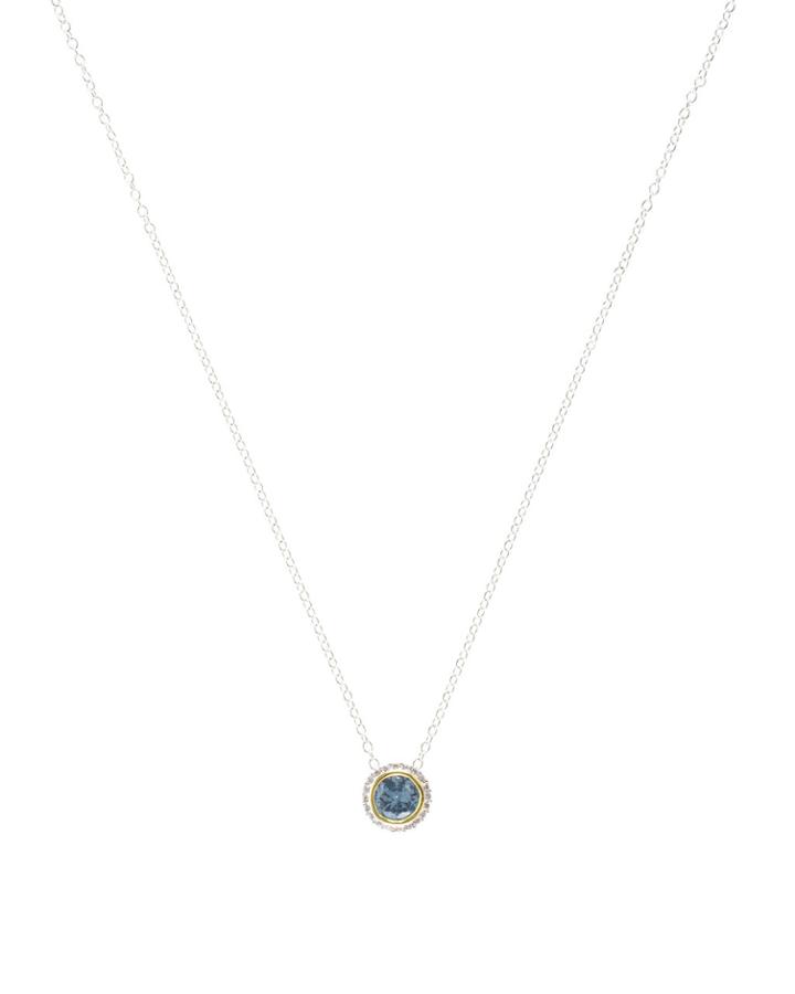 Cz By Kenneth Jay Lane - Birthstone Pendant March
