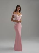 Madison James - 18-749 Embroidered Off-shoulder Fitted Gown
