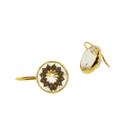 Mabel Chong - White Topaz In Gold Earrings