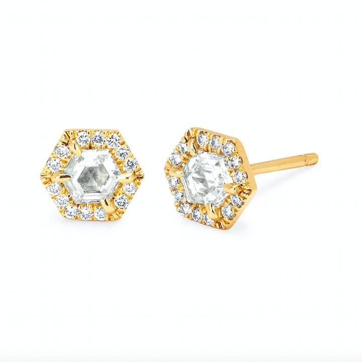 Logan Hollowell - Diamond Hexagon Studs