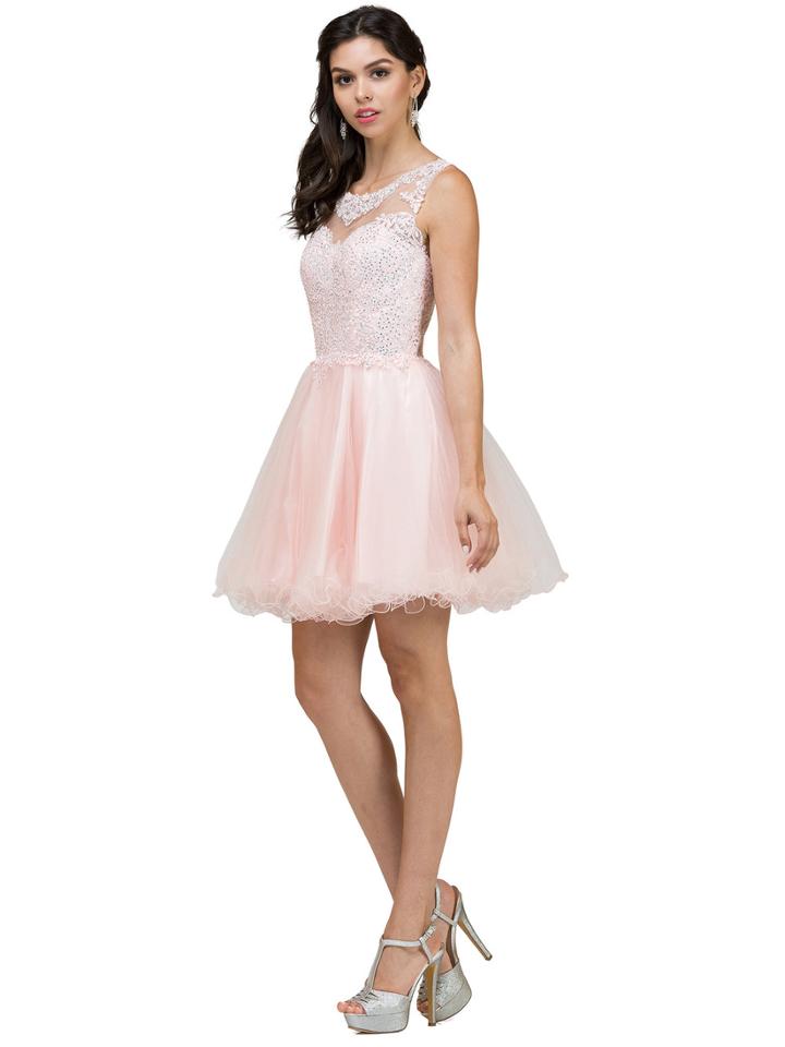 Dancing Queen - 2085 Jewel Sprinkled Illusion Dress