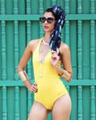 Nicolita Swimwear - New! Deep V Reversible One Piece Swimwear With Multi Strap Back In Golden