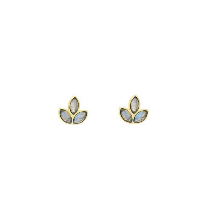 Margaret Elizabeth - Fleur Studs Labradorite