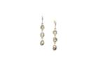 Tresor Collection - Organic Diamond With White Diamond Earrings In 18k Yellow Gold
