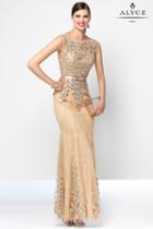 Alyce Paris Black Label - 5822 Long Dress In Gold