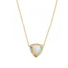 Logan Hollowell - Wilderness Trillion Rose Cut White Opal Necklace W/ Diamonds