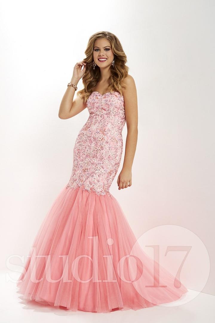 Studio 17 - 12674 Strapless Lace Sweetheart Mermaid Dress