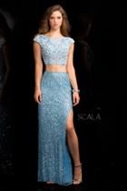 Scala - 25412 Two Piece Embellished Prom Dress