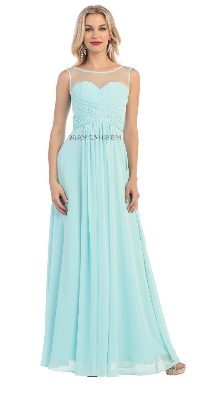 Stylish Laced-up Illusion Neck A-line Dress