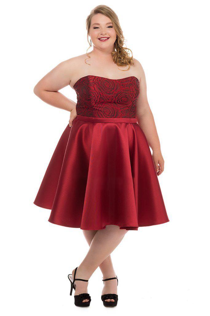 Sydney's Closet - Sc8083 Strapless Semi-sweetheart A-line Dress