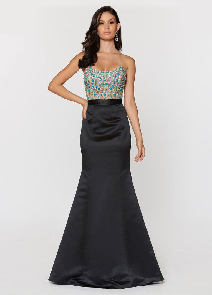 Ashley Lauren - 1196 Strapless Illusion Bodice Bridal Dress