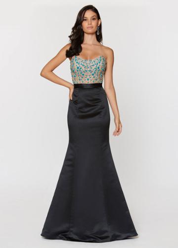 Ashley Lauren - 1196 Strapless Illusion Bodice Bridal Dress
