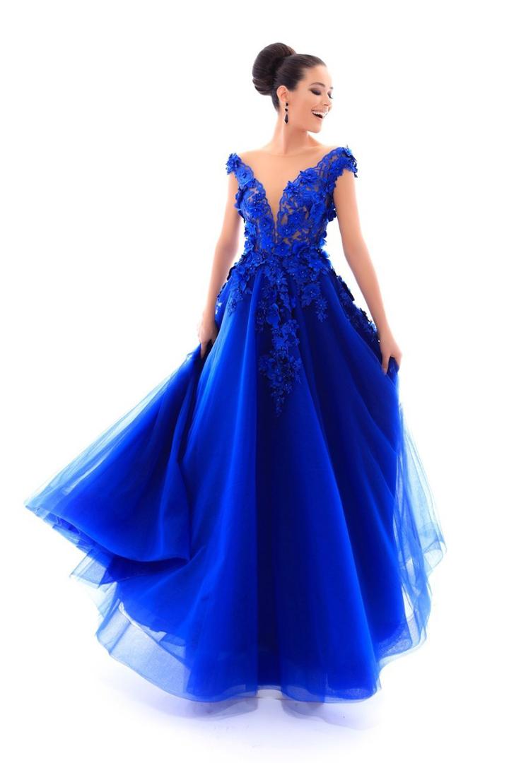 Tarik Ediz - 93490 Floral Applique Tulle Ballgown