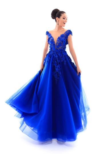 Tarik Ediz - 93490 Floral Applique Tulle Ballgown