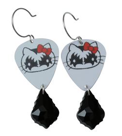 Femme Metale Jewelry - Guitar Pick Earrings Kiss Gene