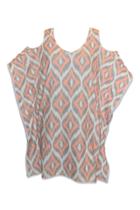 Nicolita Swimwear - New! Mambo Shoulder Cut Out Cover Up Dress In Coral Diamond
