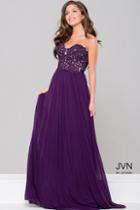 Jovani - Sweetheart Neck Mesh Dress Jvn41461