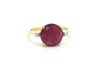 Tresor Collection - Ruby And White Topaz Ring In 18k Yellow Gold