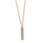 Rachael Ryen - 14k Gold Mini Diamond Bar Necklace
