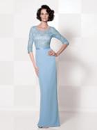 Cameron Blake By Mon Cheri - 114654 Long Dress In Powder Blue