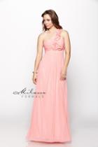 Milano Formals - Floral Strap Asymmetrical Long Gown E1340
