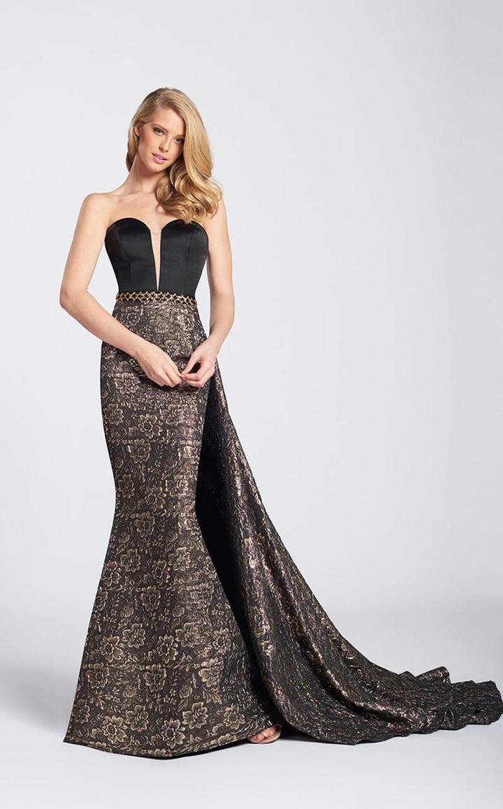 Ellie Wilde - Ew21768 Strapless Metallic Dress