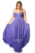 Sydney's Closet - Sc7147 Plus Size Dress In Iris