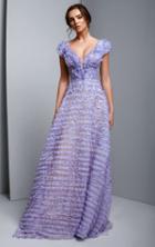 Beside Couture By Gemy - Bc1304 Ruffle Lace Embellished A-line Gown