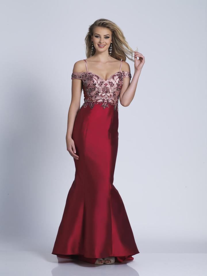Dave & Johnny - 3494 Embellished V-neck Mermaid Dress