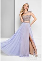 Terani Prom - Embelished Two Piece A-line With Side Slit Prom Gown 1711p2725