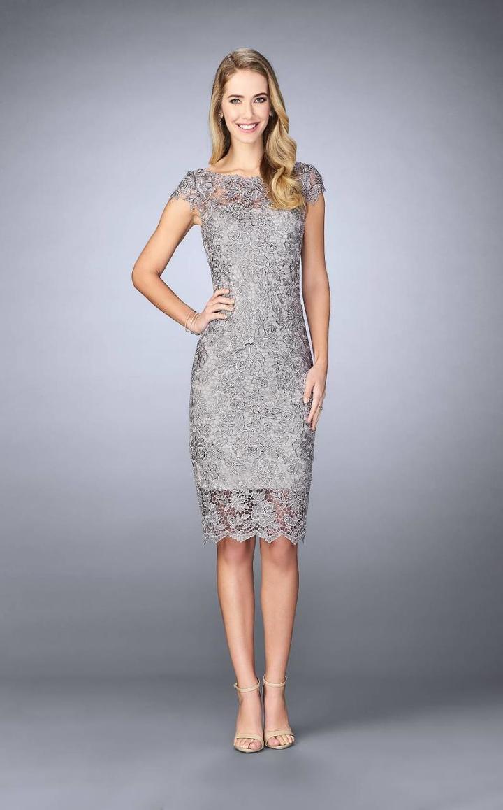 La Femme - 24861 Captivating Lace Cocktail Dress