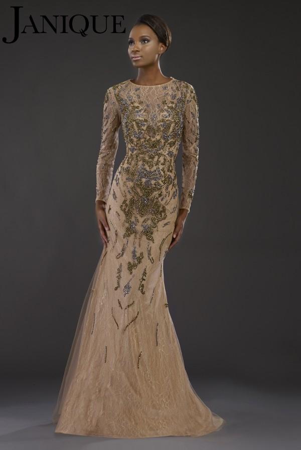 Janique - Jq3602 Dress In Gold