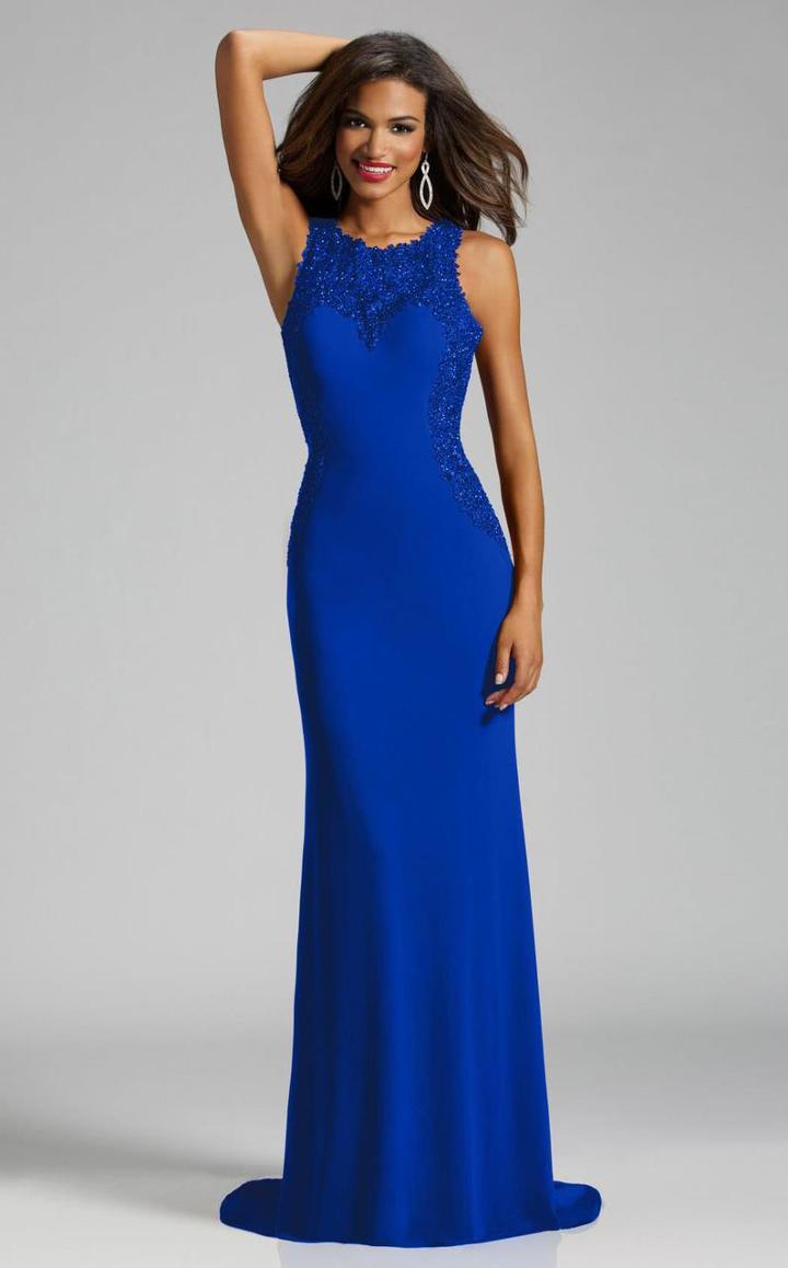 Lara Dresses - 42456 Embellished Racer Back Evening Gown