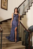 May Queen - Sleeveless Full-length Embellished Evening Dress Rq7207
