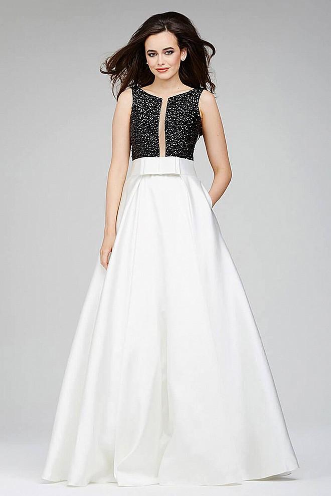 Jovani - Long Beaded Prom Ballgown 28130