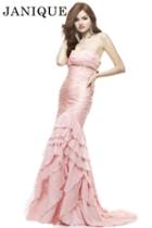 Janique - Empire Silhouette Ruffled Long Gown Ja1362