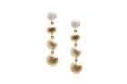 Tresor Collection - Lente 4 Tier Earrings With Pave Diamond In 18k Yg