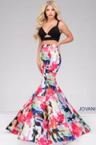 Jovani - Two-piece Mermaid Prom Dress 49328