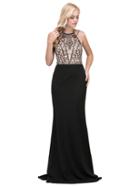 Dancing Queen - Halter Neck Embellished Sheath Gown