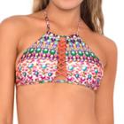 Luli Fama - Lil Gem Lace Up High Halter In Multicolor (l448210)