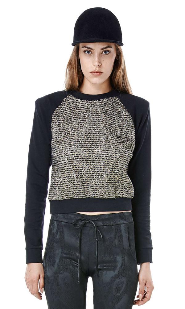 Again Collection - Thunderbird Crew Neck Sweater In Black