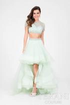 Terani Prom - Elegant Two Piece Short Sleeve Hi-low Gown 1712p2743